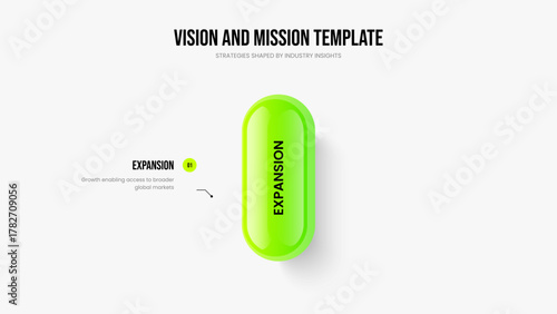 Modern Campaign Frame Layout Vector Illustration. Professional Visualization 1 Element Diagram Slideshow Template. Project Innovation One Option Infographic Slide Design.