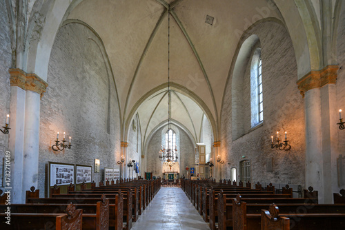 Photos Nave of the Haapsalu Cathedral in the city's Episcopal Castle on the west coast