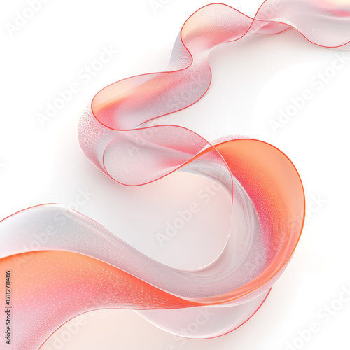 beautiful red ribbon on a transparent background