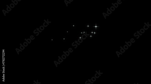 Wallpaper Mural Twinkling glitter sparkle animation, glowing starlight shimmer, white shining dust trail, fairy sparkle line motion, black background, 4k seamless animation video Torontodigital.ca