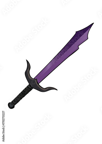 Amethyst Spirit Sword Vector Illustration