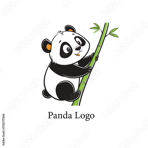 Modern Minimimalist  panda Logo
