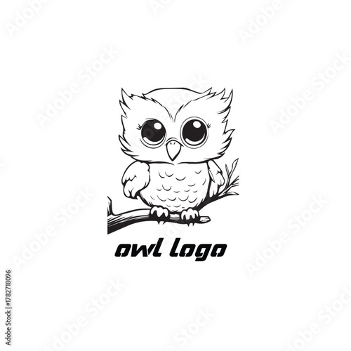 Modern Minimimalist  owl Logo