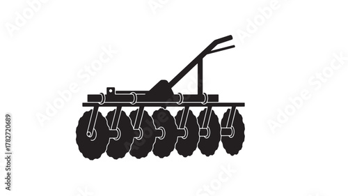 Modern farm equipment ready for spring planting season, precision agriculture technology helping farmers prepare the fields, promoting sustainable practices and efficient crop production