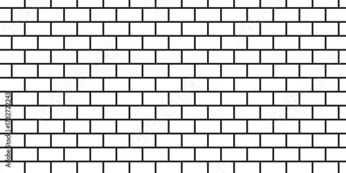 white brick wall texture and solid bricks seamless pattern background.	