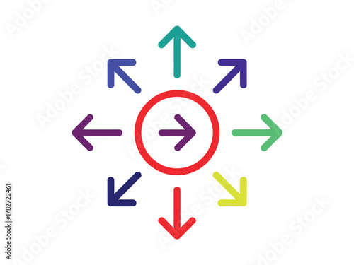 Expansion arrows icon Vector