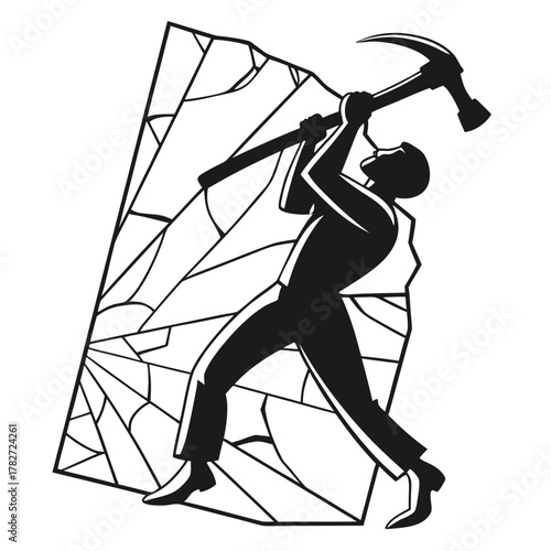 silhouette of a woman with sword