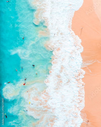 drone photo of a beach