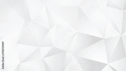 Clean White Low Poly Background Texture Abstract Geometric Modern Design Presentation Wallpaper