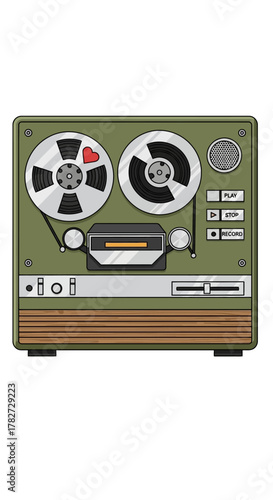 Vintage Reel to Reel Tape Recorder.