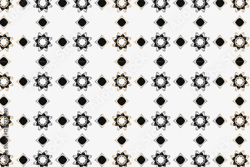 Elegant arabesque seamless pattern blending floral vines with graceful curved geometry, perfect for wallpapers, textile prints, luxury packaging, and Ramadan or Eid invitation designs.