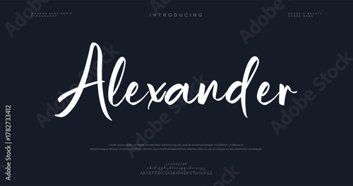 Abstract Fashion alphabet letters font logo. Minimal modern urban fonts for logo, brand etc. Typography typeface uppercase lowercase and number. vector illustration