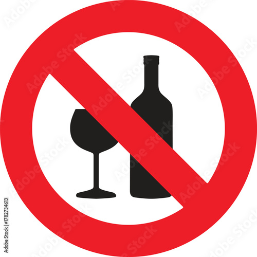 Do not drink_do not alcohol sign vector illustration