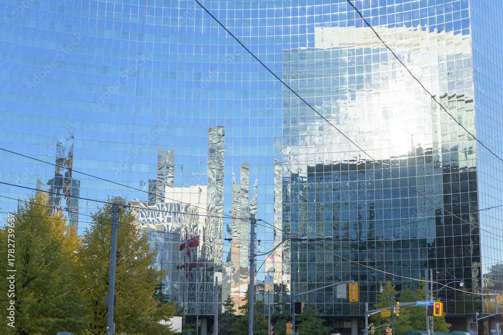 Naklejka premium historic property at 700 University Av (southwest corner) at College (now Intact Insurance, and others), Toronto