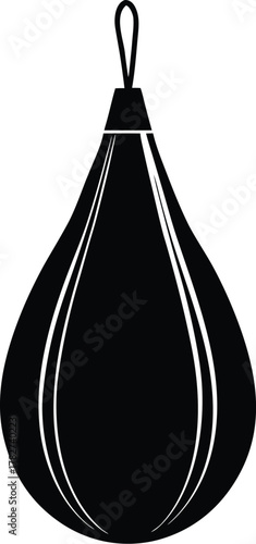 Boxing bag silhouette vector illustration