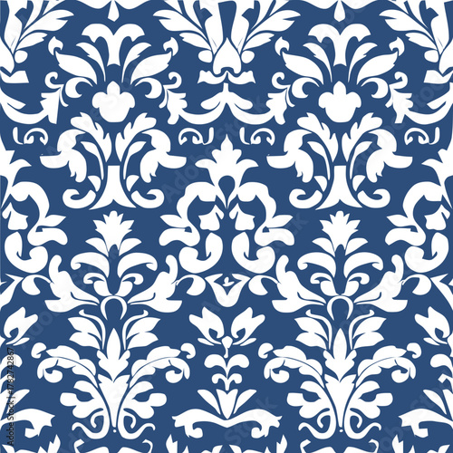 seamless damask tiling pattern