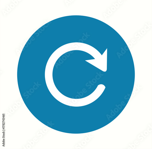 Hollow Circular Refresh Icon — System Sync & Update Indicator