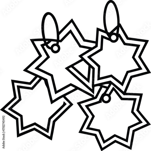  Collection of red sale tag shapes modern vector art design