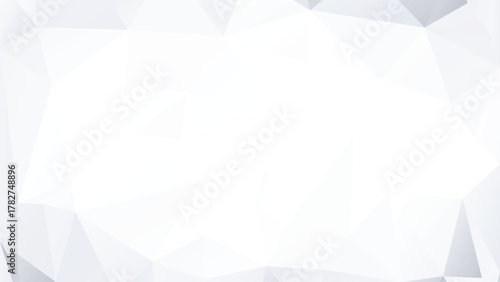 Minimal Abstract White Low Poly Background Texture Design Clean Geometric Presentation Template