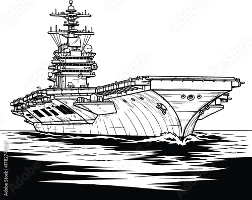 Mighty Fleet Carrier A Bold Depiction of Naval Power and Maritime Defense