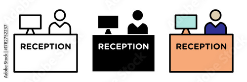 A modern flat-style job interview icon in colored, filled, and stroke design. Represents recruitment, hiring, and HR communication.