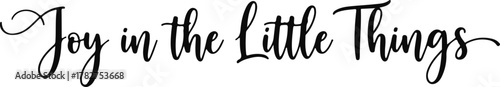 Joy in the Little Things Script Text.