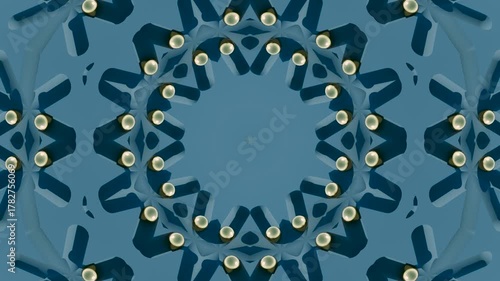 Ornamental Kaleidoscope Mandala: A Mesmerizing Abstract 3D Geometric Mosaic with Intricate Patterns and Dynamic Backgrounds for Captivating Visual Effects
