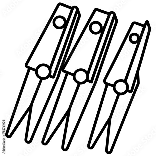 Clothespin Vector Illustration