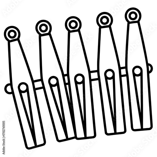 Clothespin Vector Illustration