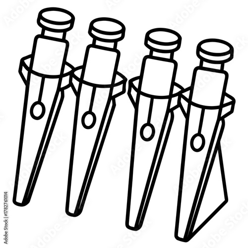 Clothespin Vector Illustration