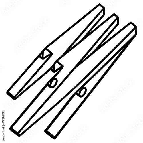 Clothespin Vector Illustration