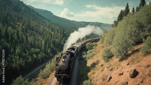 Durango Silverton Railroad vintage train, Colorado