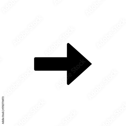 Free Download Right Arrow Black Simple Flat Isolated On Transparent Background - GFXLoad