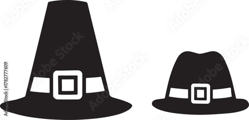3d render of thanksgiving hats on white background