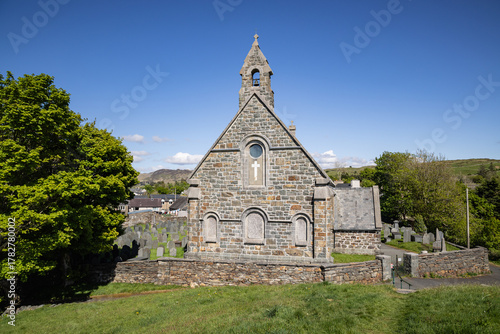 Historic headstones in a village cemetery.