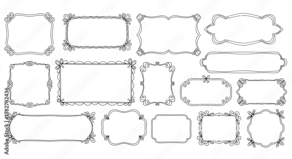 Obraz premium Elegant Collection of Decorative Frames and Borders for Design and Decoration. EPS Editable