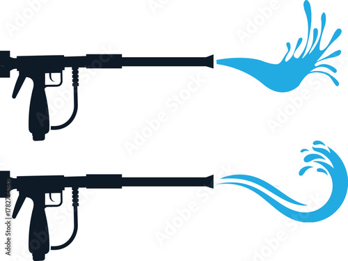 pressure washing gun vector icon