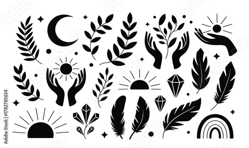 Mystical Celestial and Nature Elements Collection