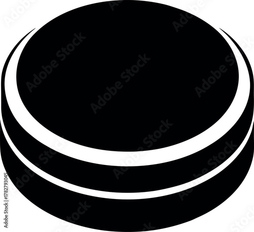 Bold Stylized Oreo Biscuit Vector for Snack Graphics