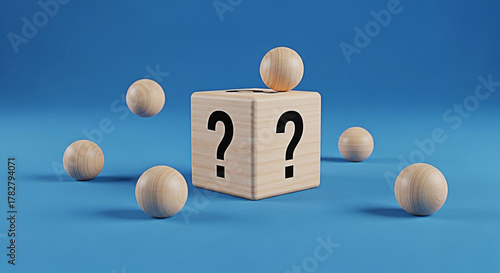 Obraz na płótnie Question mark cube uncertainty confusion problem solving decision making choice dilemma challenge solution answer exploration knowledge learning idea concept