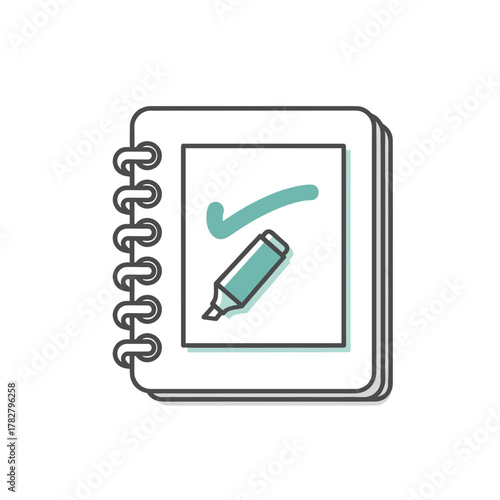 AI Note Taking Soft Outline Icon, Smart Summary