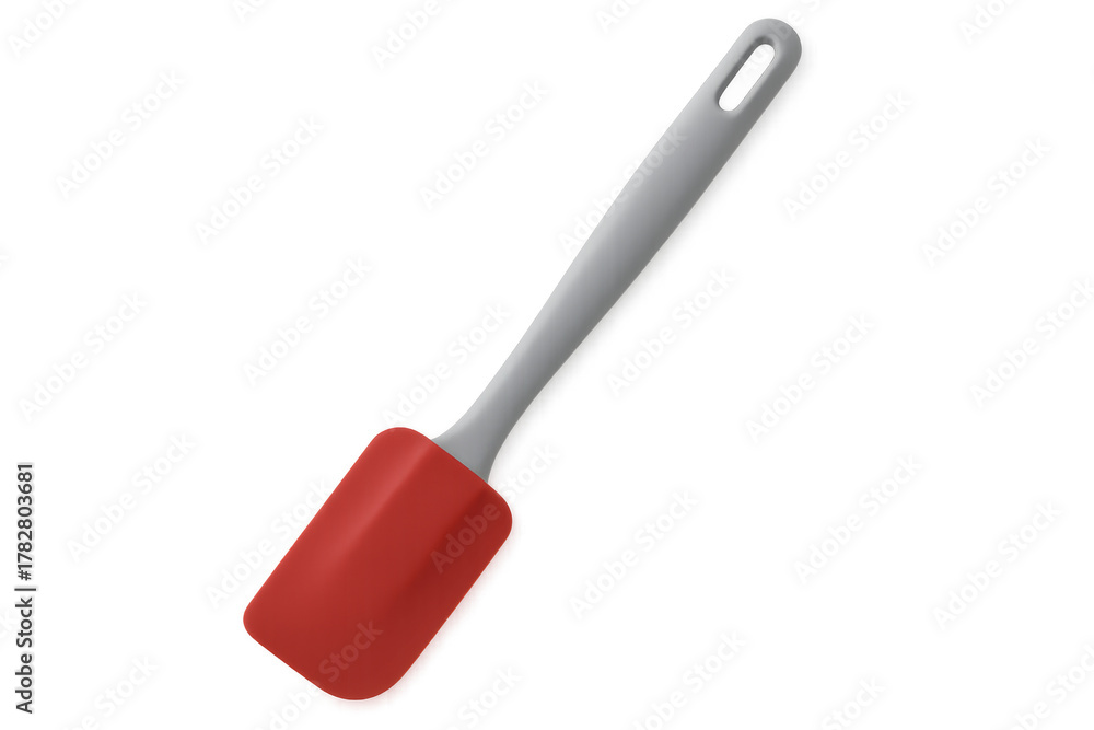 Fototapeta premium Silicone spatula preparing mix for cooking and baking