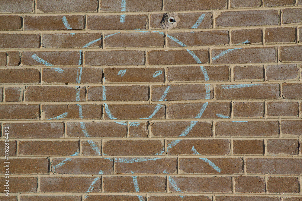 Obraz premium Kredą po ścianie uśmiech