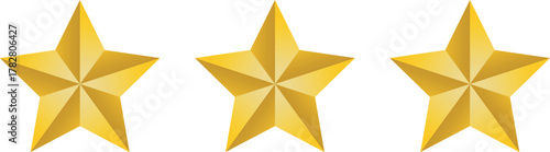 Golden star vector.