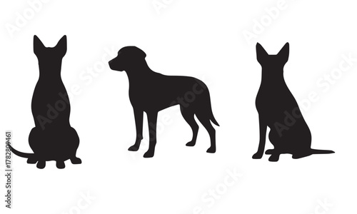 black dog silhouette