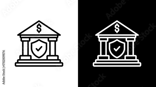 Finance Safety With Icon Set Design