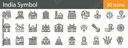 india, symbol, landmark, culture, architecture, elephant, lamp, coin, rupee, gate, mountain, mosque, temple, lotus, guitar, snake, compass, people, traditional, clothing, jewelry, hand, icons, symbols