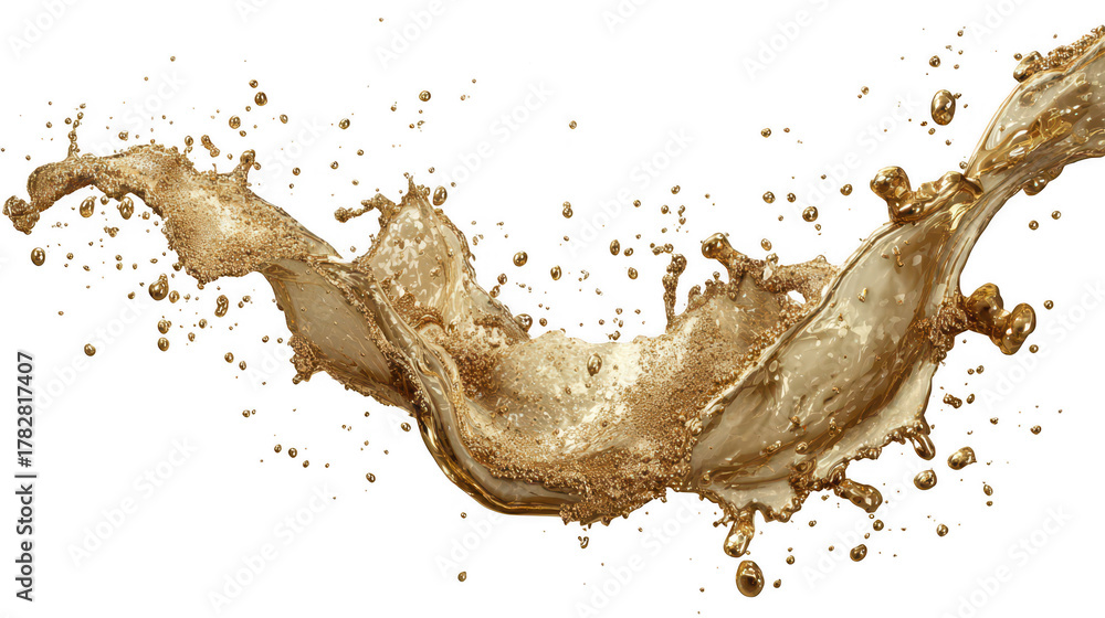 Fototapeta premium Dynamic champagne splash action clipart for party elements realistic design celebration environment creative concept