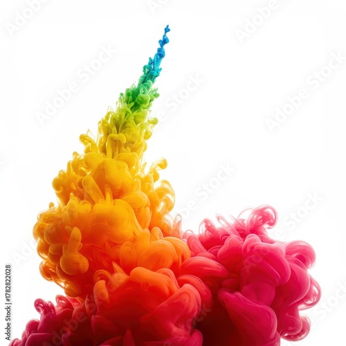 Vibrant abstract color wheel ink stripes creating a dynamic striped pattern effect against a clean white background, showing vivid liquid texture ,green ,vibrant ,bright