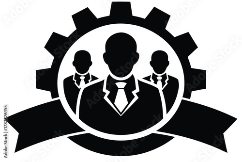 operational excellence vector icon silhouette